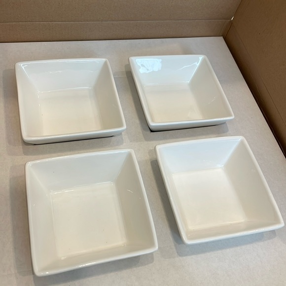 Torre & Tagus Tobu 4 Dish Tapas Set Glass Porcelain Entertaining Serving New - Picture 2 of 6